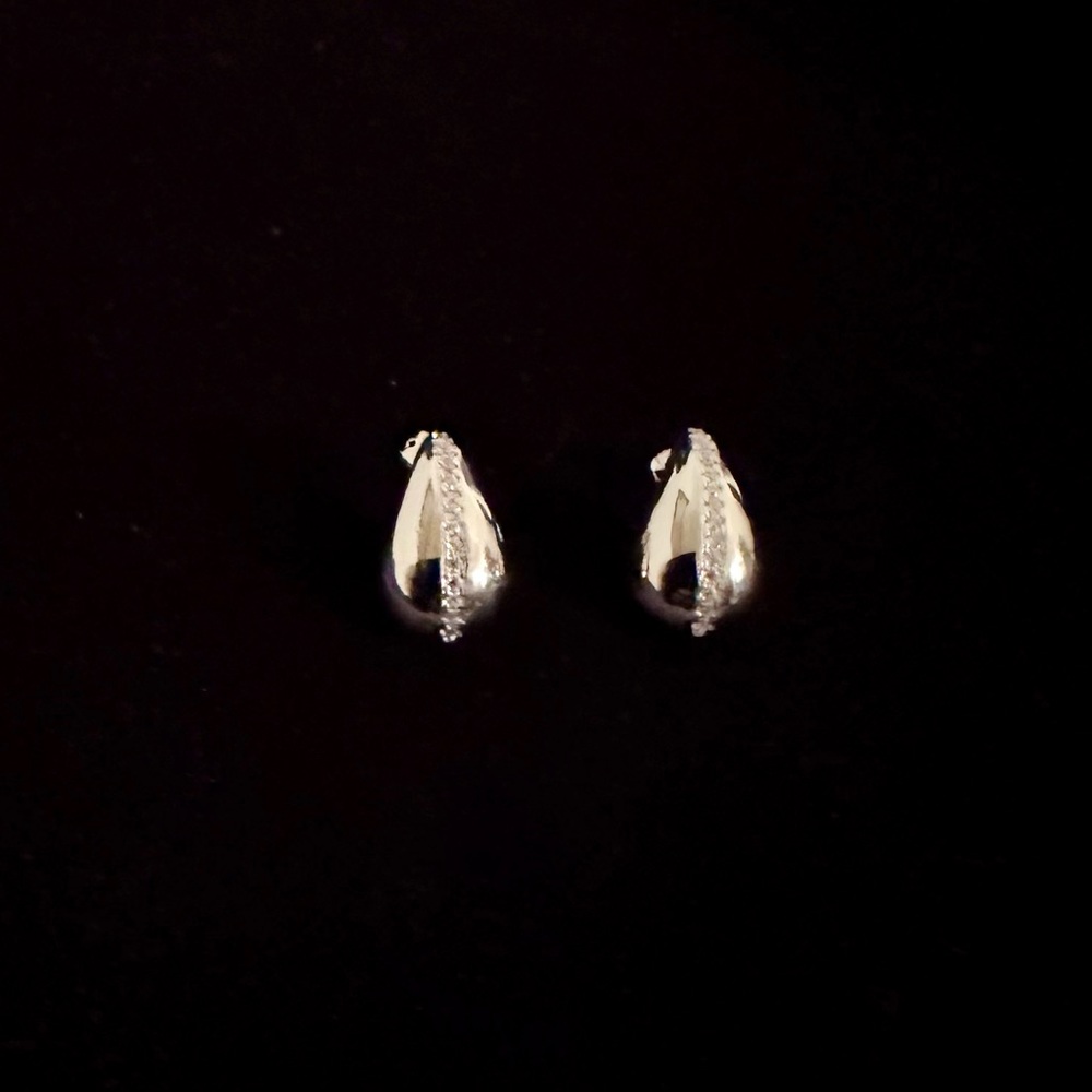 Elegant Silver Teardrop Earrings